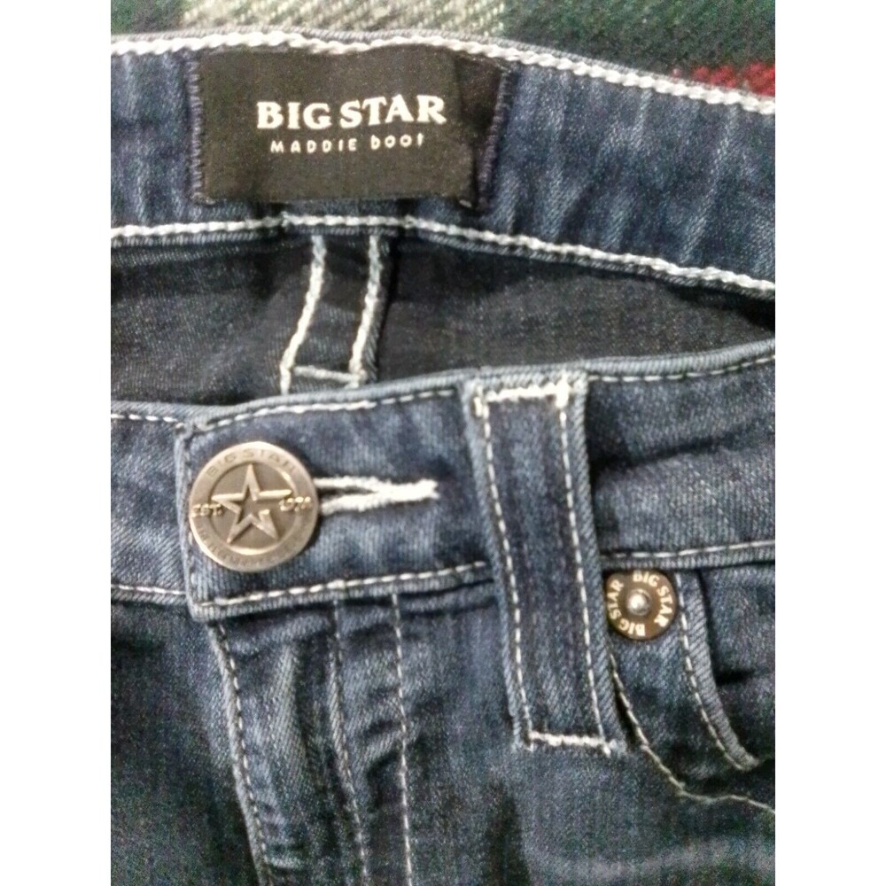 Big Star Women's Maddie Boot Denim Jeans Size 26 Embroidered Factory - Picture 4 of 5
